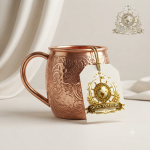 Engraved Floral Pattern Pure Copper <b>Moscow</b> <b>Mule</b> <b>Mug</b> Vintage Style Wholesale Metal Drinkware Cocktail Beer Tumbler Cup - Product Image 2