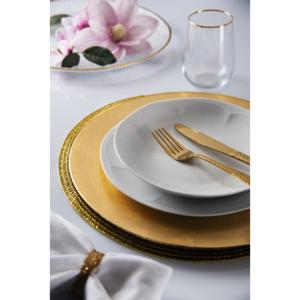 Calice da Vino Senza Stelo Excelsa 47 Cl con Bordo Dorato in Vetro Trasparente - Product Image 4