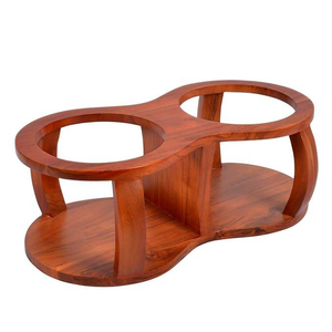 Comederos para Perros de Madera, Duraderos, con Soporte Elevado de Doble Acero Inoxidable, Diseño Elegante, Color Personalizado - Product Image 6