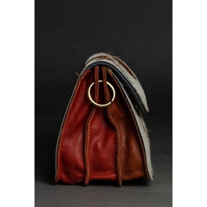 Bolso de hombro de cuero con estampado de animales Monedero Bolso de cuero con estilo para mujer Bolsos de cuero con pelo de vaca - Product Image 4