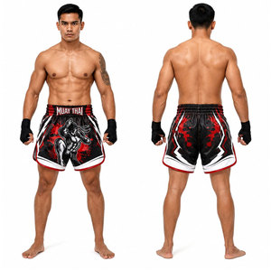 Shorts de compression MMA personnalisés avec impression par sublimation, shorts de Muay Thai, vêtements de sport sublimés de haute qualité, shorts MMA - Product Image 2