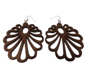 ต่างหูไม้ทรงแมนดาลาทำมือสไตล์วินเทจทองเหลืองน้ำหนักเบาสำหรับผู้ค้าปลีกและผู้ส่งออก - Product Image 3