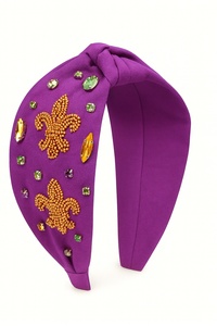 Nouveau serre-tête mignon en perles avec motif lapin, base rose et broderie multicolore, fait main, pour femmes et enfants - Product Image 4