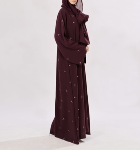 Nueva Abaya Tradicional Islámica Negra para Mujer, Estilo Saudí, Primavera 2026, Dubai, Poliéster Transpirable, Largo hasta el Tobillo, Musulmana - Product Image 4