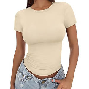 Camiseta Corta Básica Lisa para Mujer, Top de Algodón, Vestido Camisero sin Mangas para Mujer - Product Image 1