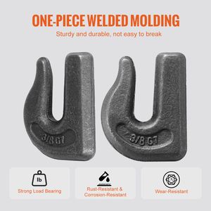 Gancio di traino per impieghi gravosi da 3/8 pollici in acciaio forgiato G70, confezione da 6, saldabile, per benna posteriore del trattore, compatibile con trattori - Product Image 5