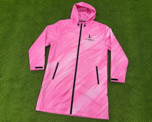Veste de pluie imperméable à capuche longue rose personnalisée, coupe-vent, respirante, pour hommes et femmes, randonnée, pêche, camping, OEM - Product Image 6