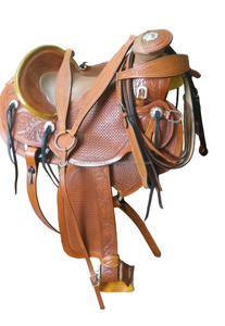 Sillín de Carreras de Caballos de estilo occidental profesional, juego de sillín de cuero Western Roping Ranch Wade para venta al por mayor - Product Image 2