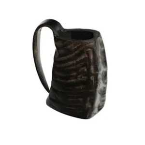 แก้วเบียร์ทำมือจากวัสดุออร์แกนิคเป็นมิตรกับสิ่งแวดล้อม ทนความร้อน ขัดเงา รูปทรงธรรมชาติ หรูหรา ทำจากเขาสัตว์ เหมาะสำหรับงานเลี้ยงที่บ้าน งานแต่งงาน ของขวัญ โลดี - Product Image 1