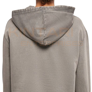 Sweat à capuche oversize en coton 100% délavé à l'acide, streetwear d'hiver, vêtements décontractés pour hommes et femmes - Product Image 5