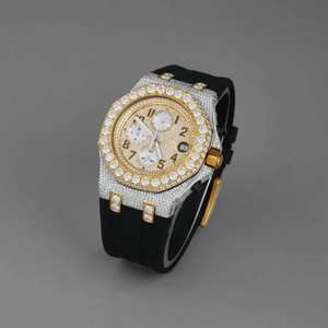 แบล็คโอเชียนจิวเวลส์ เอ.พี. นาฬิกาข้อมือผู้ชาย Jambo Automatic Moissanite สแตนเลสสตีล ดีไซน์โดดเด่น สายแบบเข็มขัด ระบบควอตซ์ กันน้ำ 3BAR - Product Image 6