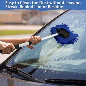 Juego de 5 Herramientas de Limpieza de Parabrisas de Microfibra de 18 Pulgadas con Mango Extensible, Kit de Limpieza de Ventanas de Vidrio para Interiores y Exteriores de Automóviles - Product Image 2