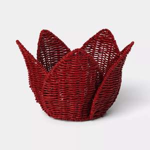 Panier de rangement en rotin tressé à la main en forme de tulipe, panier décoratif écologique pour le salon, organisateur multi-usages pour la décoration de la maison - Product Image 2