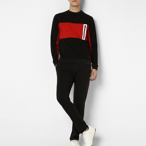 Ensemble de survêtement personnalisé pour hommes et unisexe, en coton 100% uni, léger, antistatique, avec sweat-shirt et pantalon de jogging - Product Image 1