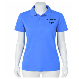 Polo para Mujer, Color Sólido, 100% Algodón Jersey, Tejido de Punto, Manga Corta, Transpirable, con Botones, Corte Regular, Impresión de Logotipo Personalizado en la Parte Delantera - Product Image 2