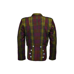 Yellow Maroon Tartan Prince Charlie Jacket Highland <b>Wedding</b> Jacket Top Sell Oem Odm Scottish for Men's - Product Image 2