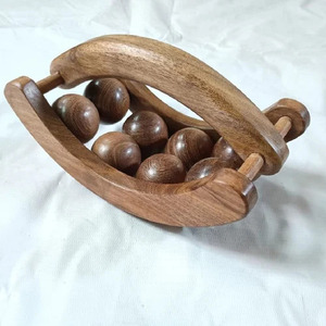 Rouleau de massage du cuir chevelu en bois naturel Metcraft, rouleau de massage par acupression, masseur pour la croissance des cheveux à prix de gros - Product Image 6