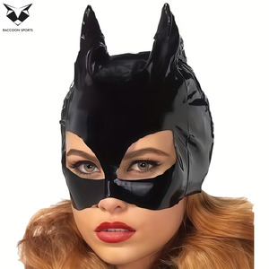 Shiny Black Full <b>Head</b> Hood <b>Cover</b> Women Sexy Clubwear <b>Cover</b> Latest Style Cosplay Party Wear Costume Half Face Hood and <b>Cover</b> - Product Image 2