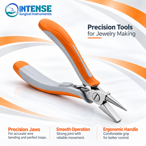 Professional <b>Round</b> <b>Nose</b> Jewelry Making <b>Pliers</b> Stainless Steel Precision Wire Looping Tool with Ergonomic Orange Handle - Product Image 6