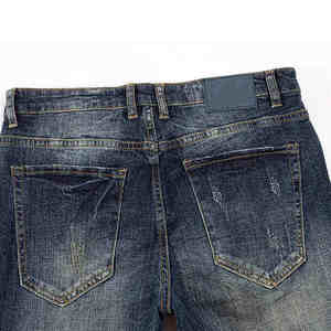 Pantalon en jean slim pour homme de haute qualité, design personnalisé, style streetwear, respirant, jean délavé léger pour l'hiver - Product Image 4