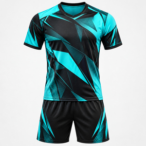 Conjunto de Uniforme de Fútbol Transpirable Personalizado de Talla Grande, Camisetas y Pantalones Cortos de Fútbol Modernos para Hombres, Clubes Deportivos, Fabricante OEM - Product Image 1