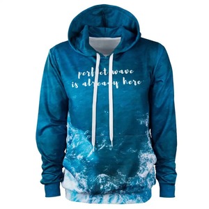 Sudadera con Capucha Perfect Wave Is Already Here, Unisex, Corte Regular, Estampada, Tejida, de Poliéster, Informal, Verano, Básica, Mezcla de Algodón - Product Image 1