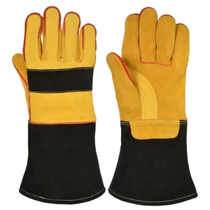 Guantes de Soldadura de Cuero Vacuno de Primera Calidad, Resistentes al Fuego, de Manga Larga, para Uso Industrial, Soldadura TIG/MIG - Product Image 1