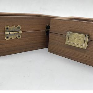 Retro Wooden <b>Watch</b> Box Glass Lid Square <b>Watch</b> <b>Case</b> Protective Storage Organizer Custom Logo - Product Image 5