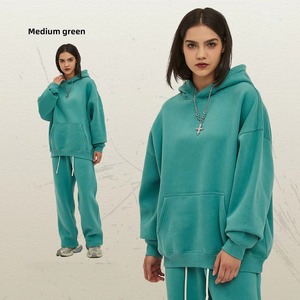 ชุดเซ็ตเสื้อฮู้ดดี้และกางเกงวอร์มผ้าฝ้ายคุณภาพสูงแบบลำลอง - Product Image 5