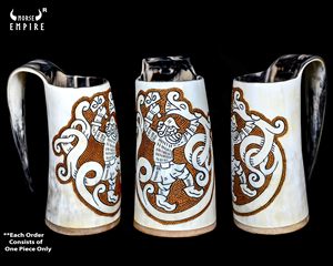 buffalo horn drinking Viking mugs hand made <b>drinkware</b> real horn drink <b>accessories</b> - Product Image 1