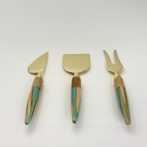 Elegante Juego de Cuchillos para Queso de Acero Inoxidable con Acabado Dorado para Bodas, Cocina y Mesa de Comedor - Product Image 2