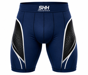 Custom Men <b>Compression</b> Shorts Blue Quick Dry Stretch Sports Gym Running Training Base Layer Tights OEM Private Label Manufacture - Product Image 1