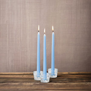 Velas Cónicas Azules Perfectas de 10 Pulgadas, Hechas a Mano con Cera de Soja, sin Humo, con Aroma Amaderado, para Cena Navideña, Bodas, Spa y Hogar - Product Image 4