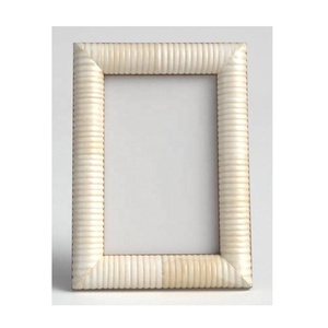 Marco de fotos con incrustaciones de hueso de diseño de lino, escritorio de estudio, mesa de oficina hecha a mano, marco de fotos Ideal para sala de estar, oficina y decoración del hogar - Product Image 3