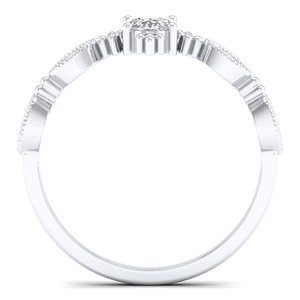 Anillos de Compromiso REYES Clásicos de Oro Sólido de 14K con Diamantes Cultivados en Laboratorio HPHT CVD, Último Diseño, Regalo de Aniversario de Bodas, Joyería Fina - Product Image 4