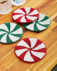 High Quality Handmade Glass Seed Beads Coaster Offering Durable Surface <b>Protection</b> And Unique Decorative <b>Table</b> Accent - Product Image 3