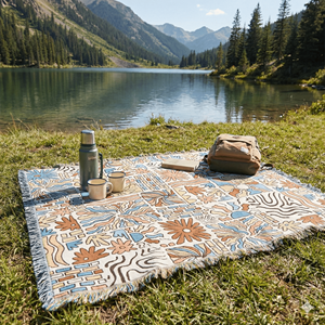 Couverture de camping en coton compacte, durable et de haute qualité, pliable, facile à transporter, confortable, tapis de couchage pour canapé, légère - Product Image 1