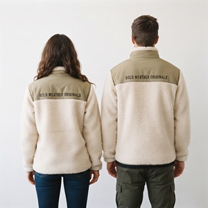 Manufacture Sherpa <b>Fleece</b> <b>Jackets</b> Unisex Stand Collar Zipper Closure Winter <b>Warm</b> Sherpa <b>Fleece</b> Coat Chest Pocket <b>Fleece</b> <b>Jackets</b> - Product Image 2
