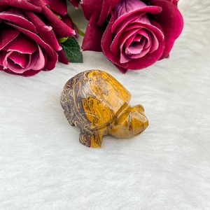 Natural Mariam Jasper Tortoise Carving Calligraphy Jasper Turtle Healing <b>Crystal</b> For Reiki Feng Shui Decor Wholesale - Product Image 3