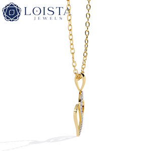 Collar con Colgante de Diamante en Forma de Corazón Plateado para Mujer, LOISTA, Joyería Romántica para Uso Diario con Diamantes Naturales Color G - Product Image 3