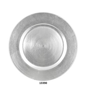 Assiette de Présentation Ronde en Métal Argenté – Design Minimaliste, Durable, pour Dîner, Mariage, Hôtels et Usage Domestique - Product Image 1