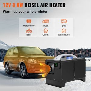 Riscaldatore ad Aria Diesel 8KW per Camion, Nero, con Display LCD e Telecomando, Tutto in Uno, 12V, Riscaldamento Rapido, Accessorio per Interni Camper - Product Image 2