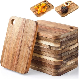 Planche à découper en bois d'acacia de qualité supérieure, fabriquée à la main en Inde, en noyer massif, pour une utilisation en cuisine - Product Image 1