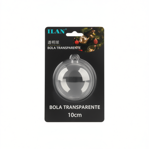 Sfera Trasparente ILAN 10cm, Ornamento Natalizio Decorativo - Product Image 2