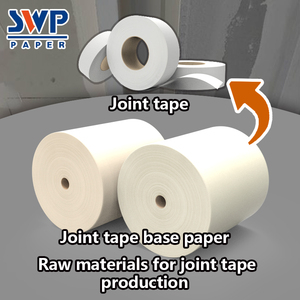 Ruban de jointure pour cloisons sèches sans colle activé par l'eau, en rouleau de papier de base, pour l'installation de cloisons sèches intérieures et la réparation des fissures murales - Product Image 1