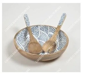 Tazón de Servir Ecológico de Madera de Mango Natural, Tazón de Madera sin Recubrimiento Hecho a Mano, Diseño Personalizado, Tazón para Ensaladas y Frutas para el Hogar, Bodas y Fiestas - Product Image 4