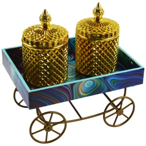 Tarro de Cera con Diseño de Técnica Avanzada y Acabado Esmaltado, Ideal para Decoración del Hogar, Interiores y Mesas, Tarro de Almacenamiento, Recipiente para Cera - Product Image 4