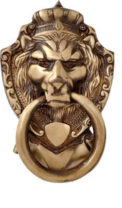 ที่เคาะประตูทองเหลืองวิกตอเรียนเคาะสิงโตที่เคาะประตูตู้ไม้ (5.5นิ้ว) - Product Image 4