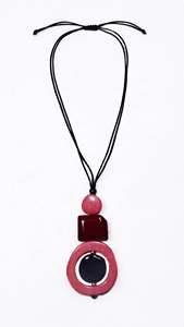 Collar con Colgante de Moda Chapado en Oro con Cuentas de Piedra Natural Geométricas Rojas para Mujer, Ideal para Regalo - Product Image 4