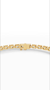 กำไลข้อมือเพชรทรงรีแบบต่อเนื่อง ดีไซน์หรูหรา ทองคำแท้ 18K ประดับเพชรแล็บโกรว์ จำหน่ายส่ง - Product Image 6